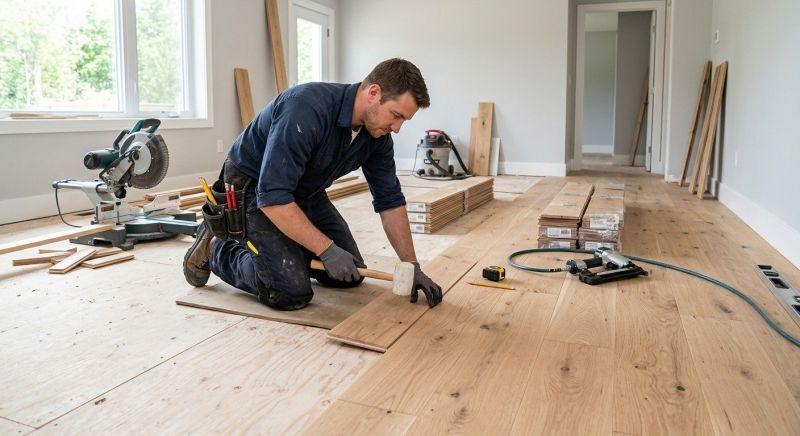 Hickory Floor Installation in Fort Worth, TX