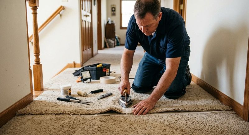 Stair Carpet Repair in Overland Park, KS